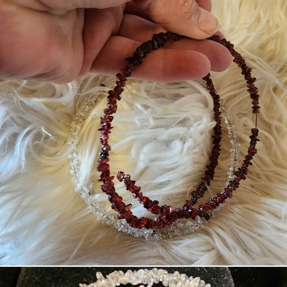 Vintage Garnet and Quartz‎ choker - Picture 12 of 15